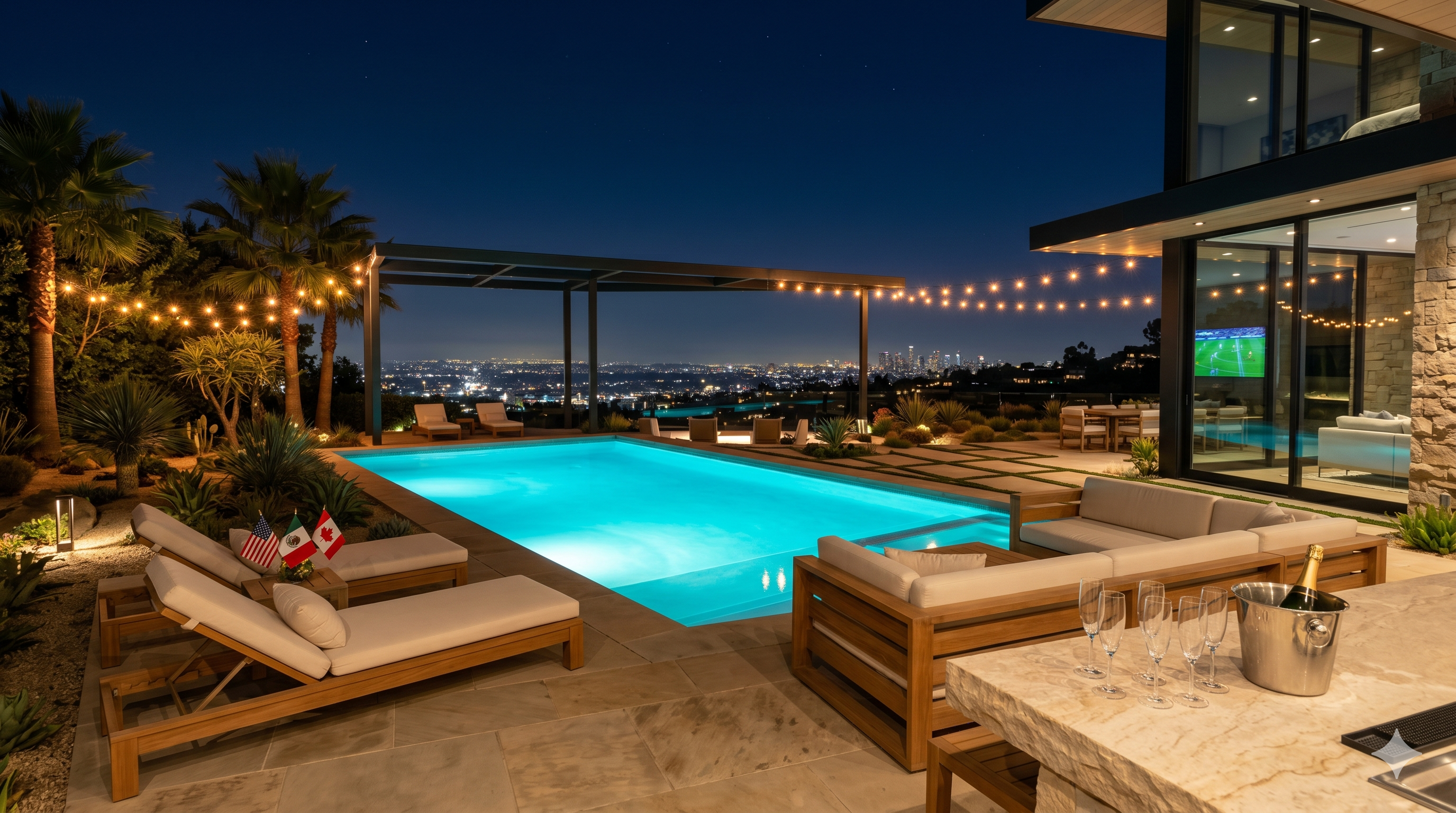 Luxury Beverly Hills pool — FIFA World Cup 2026 summer entertainment