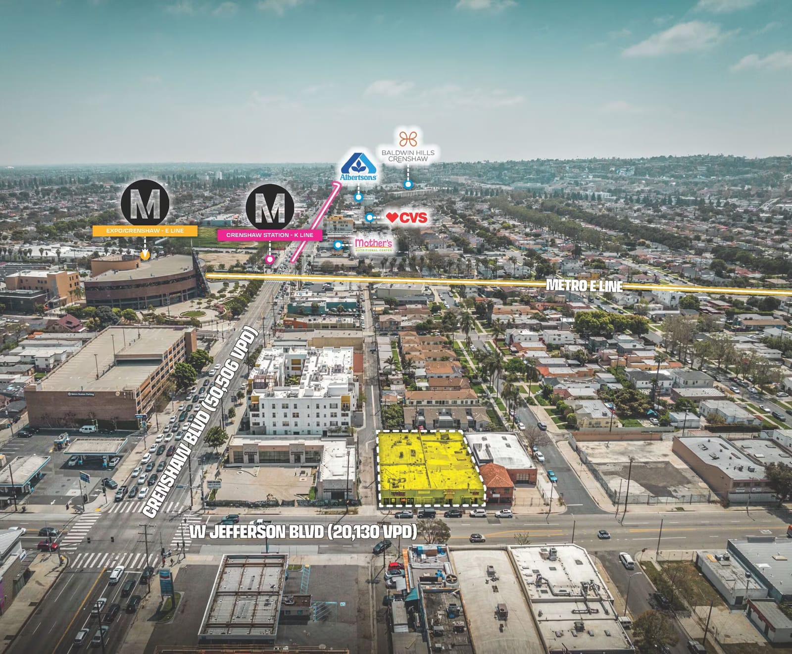 Photo 1 of the rear commercial unit at 3618 W Jefferson Blvd, Los Angeles.